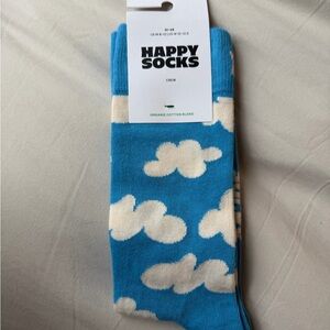 Happy Socks Sky Blue Cloud Crew Socks